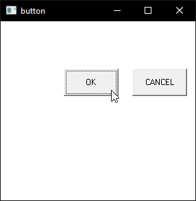 Screenshot of a window with a white background and two buttons, "OK" and "CANCEL"